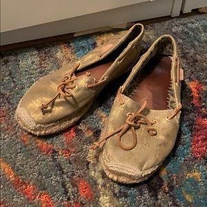 Gold Sperry Espadrille Flats